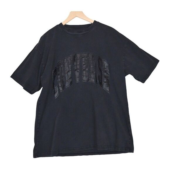 Converse Oversized Faded Black on Black Graphic Tee Streetwear Vintage Style L - Picture 2 of 7